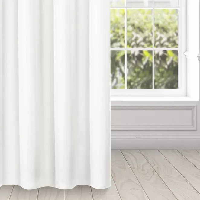 Zasłona biała z matowej gładkiej tkaniny 140x250 cm przelotka - RITA