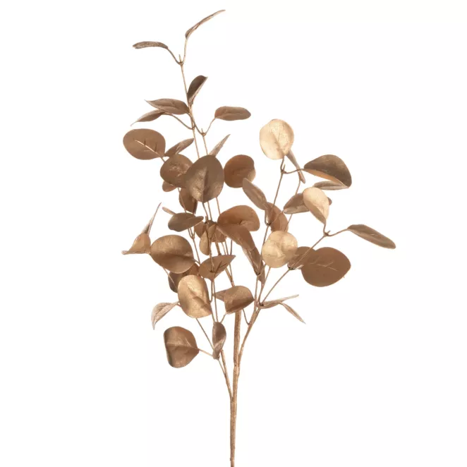 Zimowa gałązka w subtelnie lśniącym złotym kolorze