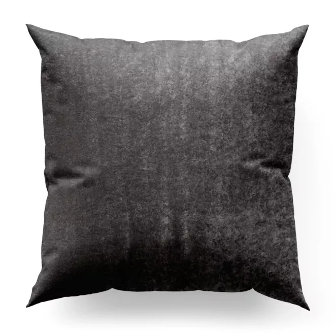 Poszewka szyta srebrna z miękkiej tkaniny welwetowej z efektem kreszowania