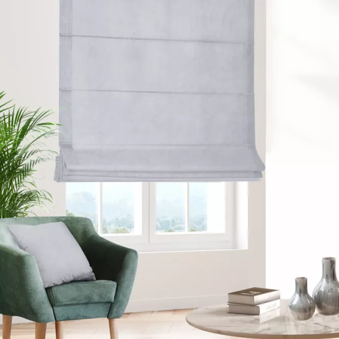 Roleta rzymska WALDO naturalna ze szlachetnej grubej tkaniny welwetowej o gramaturze 400g/m2