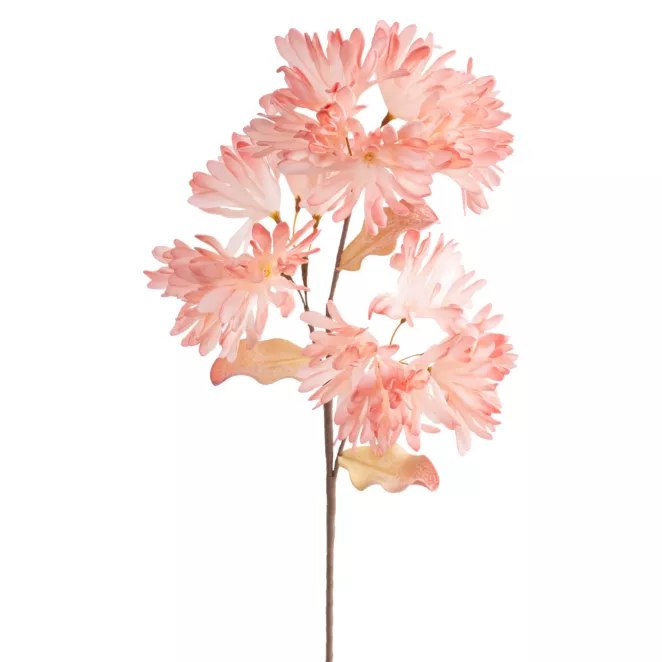 Kwiat sztuczny jasnoróżowy z plastycznej pianki foamiran 75 cm