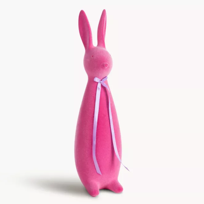 Wielkanocna figurka w kształcie zajączka o strukturalnym meszkowym wykończeniu