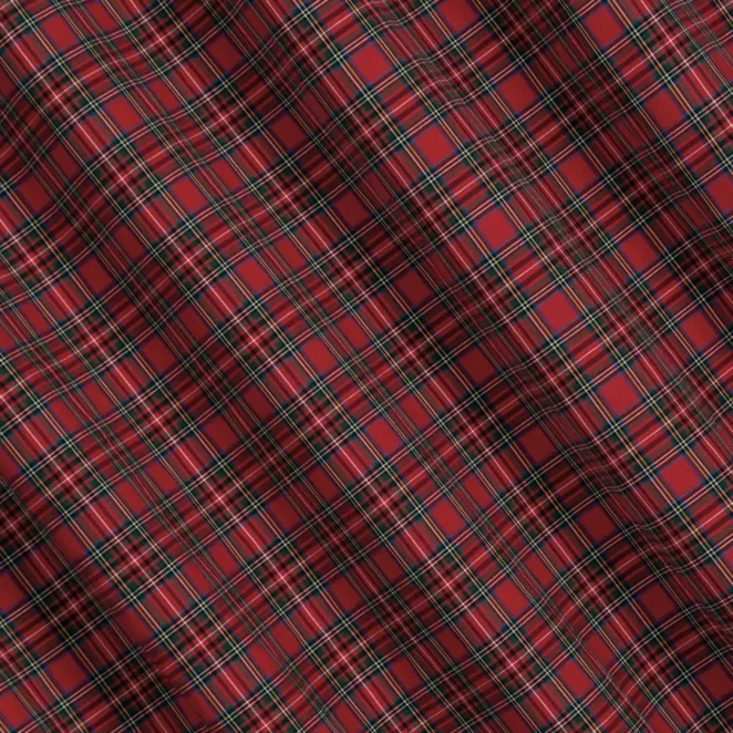 L178/4 Zasłona szyta na taśmie 5 cm czerwono zielona z delikatnej tkaniny w kratkę