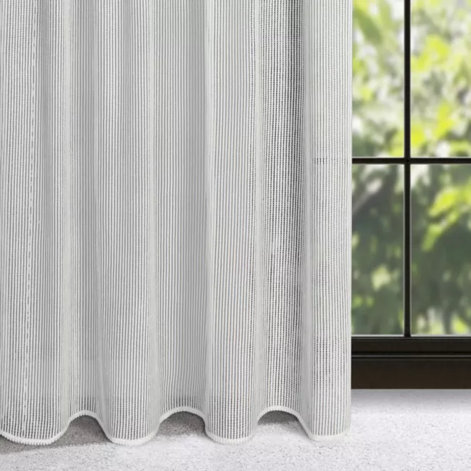 Zasłona naturalna o strukturze siateczki 135x270 cm taśma - REGINA