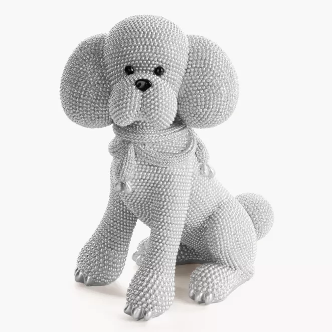 PIES - figurka dekoracyjna ELDO 1 o drobnym strukturalnym wzorze