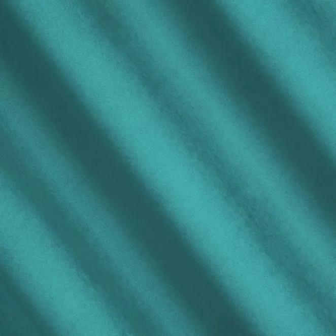 L56/9 Zasłona szyta na taśmie 5 cm ADESSA ciemnoturkusowa z miękkiej tkaniny o welurowej strukturze