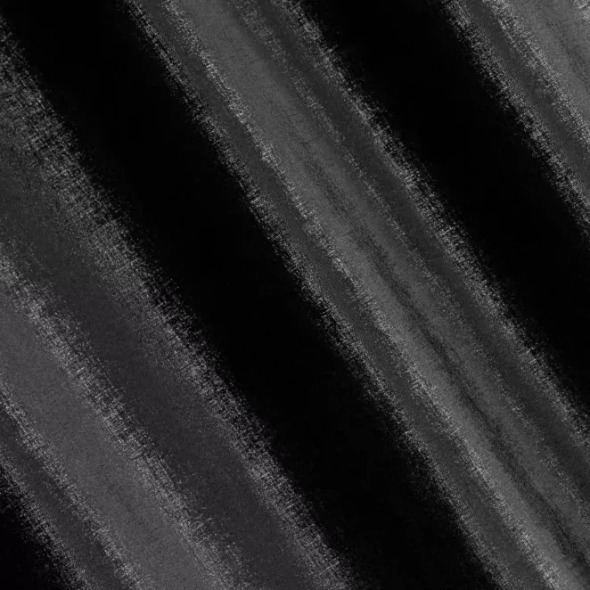 M208/4 Zasłona szyta na taśmie 5 cm ELITE czarno srebrna miękka, welwetowa, typu BLACKOUT 100% zaciemniająca, z połyskującym nadrukiem, o gramaturze 400g/m2