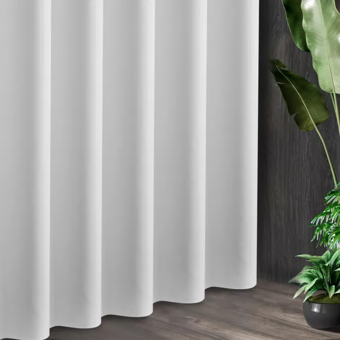 Tkanina zasłonowa z ozdobnym splotem i dodatkiem błyszczącej nici