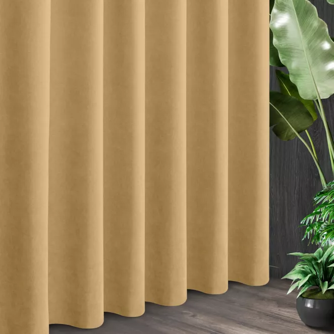 Tkanina zasłonowa o miękkim zamszowym chwycie ze strukturalnym wzorem