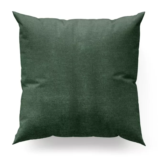 Poszewka szyta zielona z tkaniny szenilowej z efektem melanżu