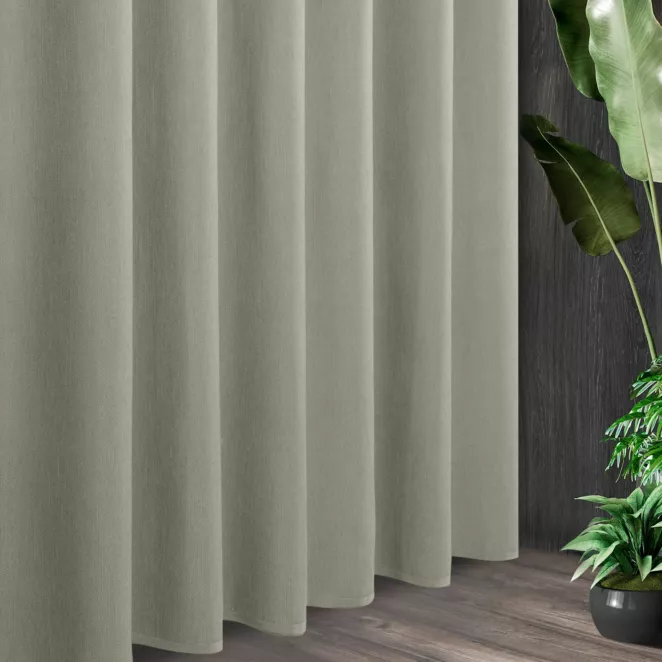 Tkanina zasłonowa zdobiona drobnym strukturalnym wzorem