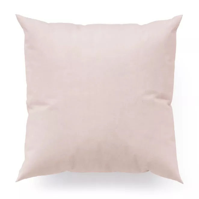 Poszewka szyta ENYA jasnoróżowa z miękkiej półmatowej tkaniny welwetowej