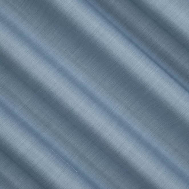 L156/24 Zasłona szyta na taśmie 5 cm ciemnoniebieska z miękkiej tkaniny o naturalnym splocie w stylu ekologicznym