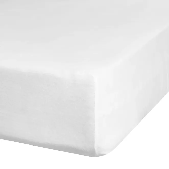 Prześcieradło jersey z gumką 220x200 cm z bawełny kolor biały 190 g/m2 Eurofirany Premium