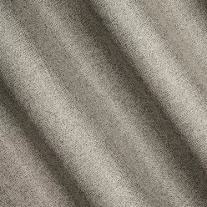 H157/10 Zasłona szyta na taśmie 5 cm kremowa z tkaniny trudnopalnej, zaciemniającej, typu blackout z efektem melanżu