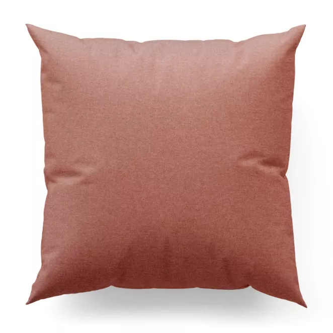 Poszewka szyta ceglasta z tkaniny typu dimout o średnim stopniu zaciemnienia