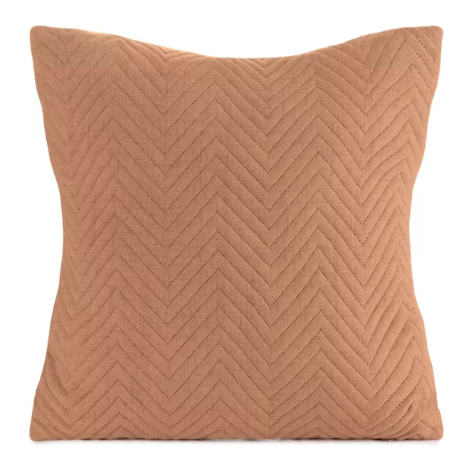 Poszewka na poduszkę 45x45 cm o strukturze lnu pikowana metodą hot press w wzór jodełki ceglasta LEN Eurofirany Premium