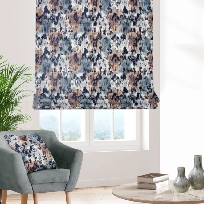 Roleta rzymska MILLIE granatowa TKANINA STRUKTURALNA