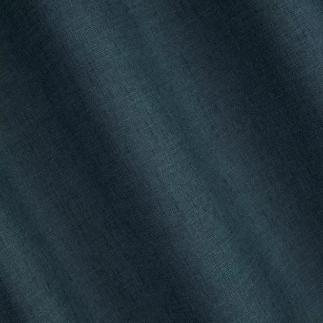 H188/9 Zasłona szyta na taśmie 5 cm GEONOA granatowa z miękkiej tkaniny o naturalnym charakterze z widocznym ozdobnym splotem