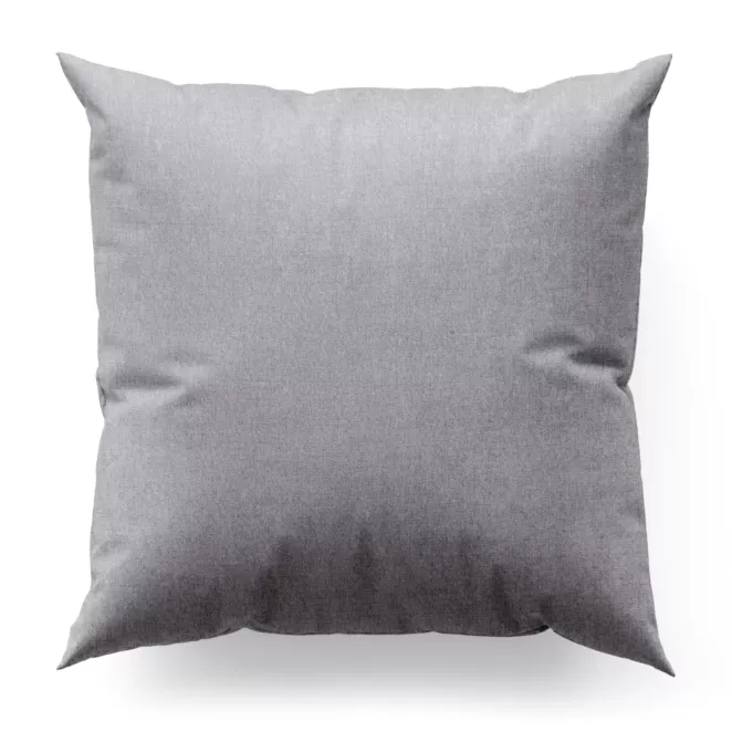 Poszewka szyta srebrna z miękkiej w dotyku tkaniny szenilowej