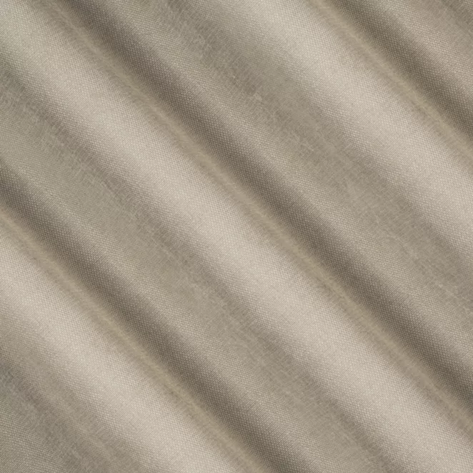 E34/4 Zasłona szyta na taśmie 5 cm jasnobrązowa z miękkiej w dotyku tkaniny szenilowej