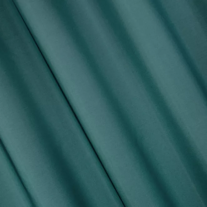 M219/5 Zasłona szyta na taśmie 5 cm ciemnoturkusowa z gładkiej tkaniny z delikatnym połyskiem Italissima Eva Minge