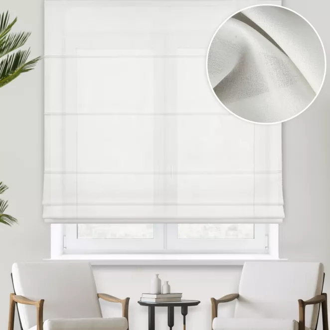 Roleta rzymska ORIANA kremowa z gęstej, matowej żorżety