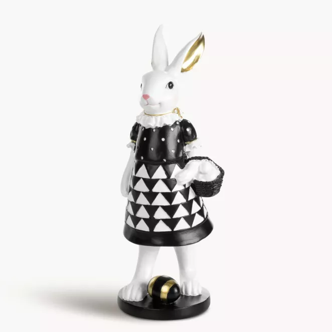 Wielkanocna figurka zajączka w uroczej sukience