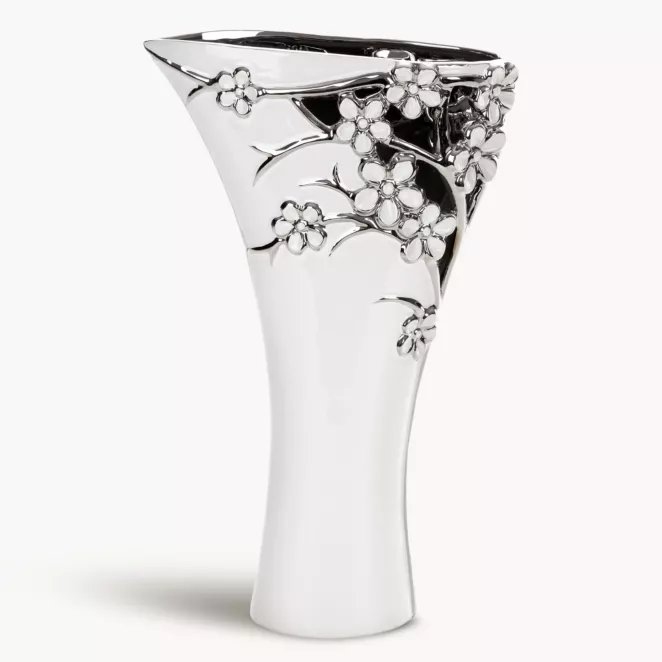 Wazon dekoracyjny KARIN zdobiony wypukłymi kwiatuszkami