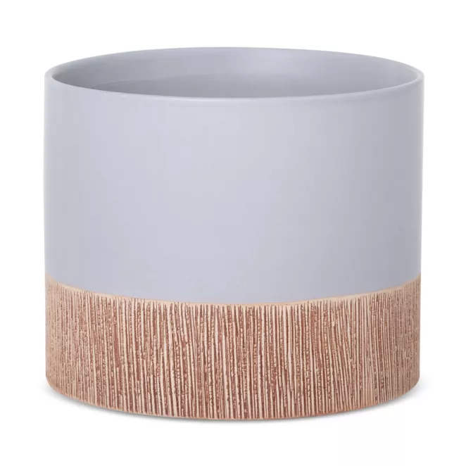 Osłonka ceramiczna na donicę MILI 2 dwukolorowa