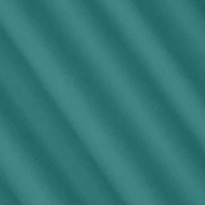 L130/8 Zasłona szyta na taśmie 5 cm jasnoturkusowa o naturalnym, gęstym splocie w stylu eko