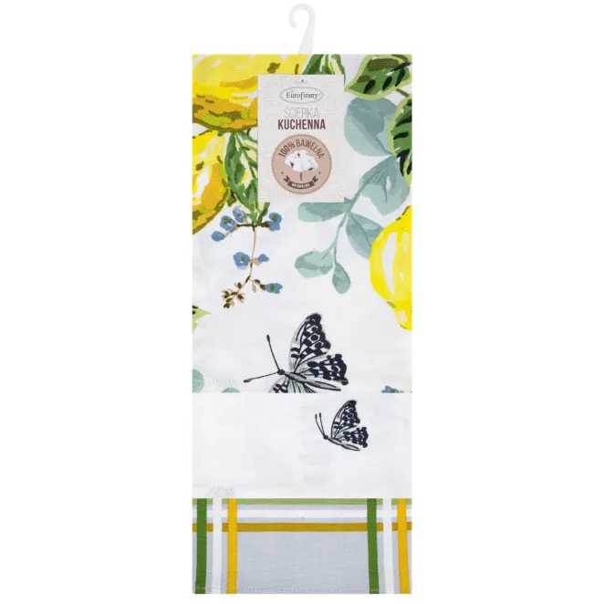 Komplet ściereczek kuchennych  3szt 50x75 cm bawełniany kolor naturalny,żółty 200 g/m2 LEMON