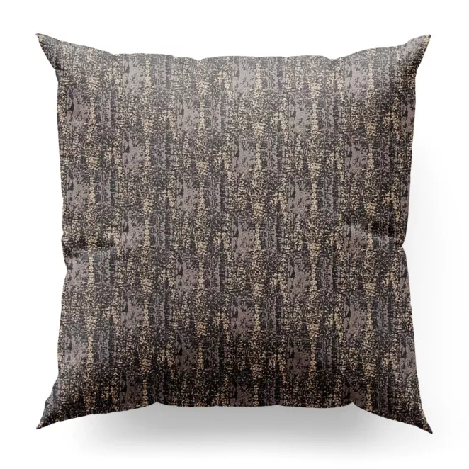 Poszewka szyta grafitowo złocista z tkaniny z wzorem w formie przecierki na błyszczącym tle Pierre Cardin