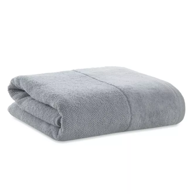 Ręcznik kąpielowy 70x140 cm bawełniany kolor srebrny zdobiony welwetową bordiurą  500 g/m2 FERO