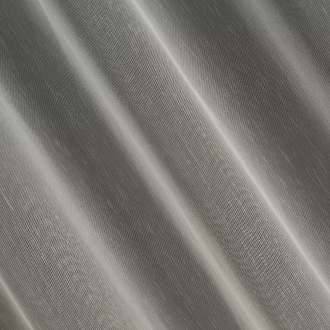 R157/3 Firana szyta na taśmie 5 cm kremowo złota z matowej tkaniny zdobionej dołem delikatną aplikacją z dodatkiem połyskującej nici Pierre Cardin