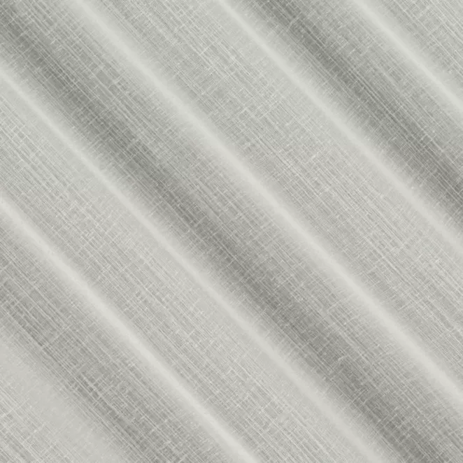 E11/2 Firana szyta na taśmie 5 cm naturalna z gładkiej, miękkiej etaminy z delikatnie zarysowanym wzorem w prążki, wykończona obciążnikiem