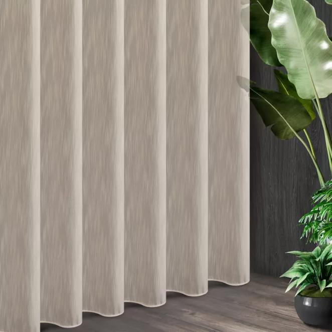 Tkanina firanowa, matowa, półprzezroczysta, z efektem deszczyku