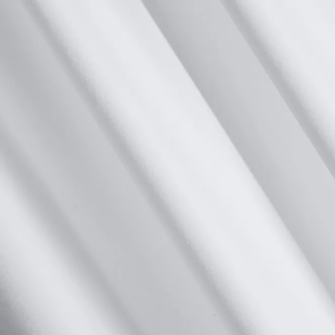 L116/1 Zasłona szyta na taśmie 5 cm VISCAYA biała z melanżowej i miłej w dotyku tkaniny
