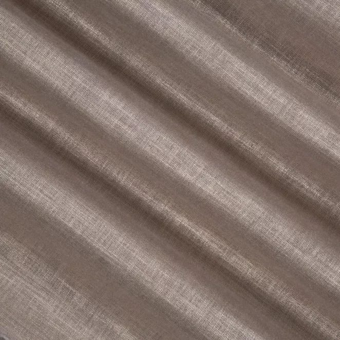 E6/8 Zasłona szyta na taśmie 5 cm pudrowo różowo złocista z tkaniny o luźnym splocie, z połyskliwym nadrukiem Italissima Eva Minge