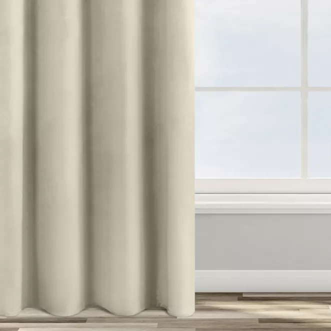 Zasłona welwetowa beżowa 140x250 cm przelotka - ROSA - Design 91