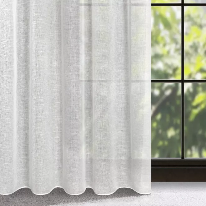 Zasłona naturalna w stylu eko o naturalnym splocie 140x270 cm taśma - KATRIN