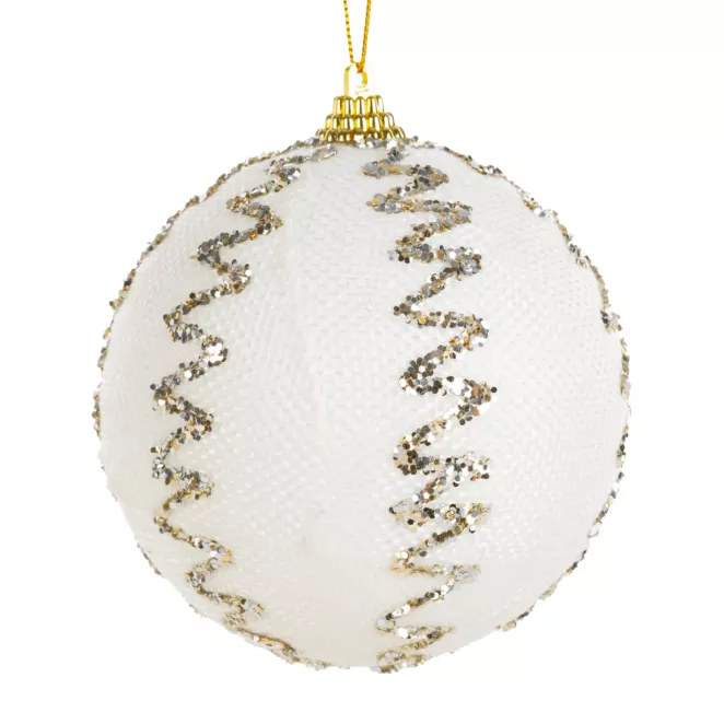 Bombka choinkowa zdobiona drobnymi kryształkami