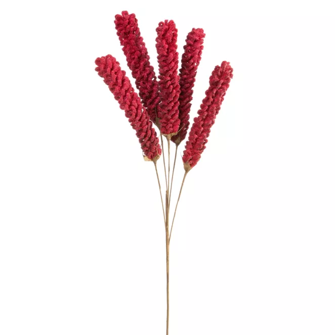 Kwiat sztuczny bordowy z plastycznej pianki foamiran 90 cm