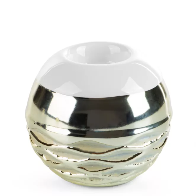 Świecznik dekoracyjny DOLY zdobiony wytłaczanym wzorem