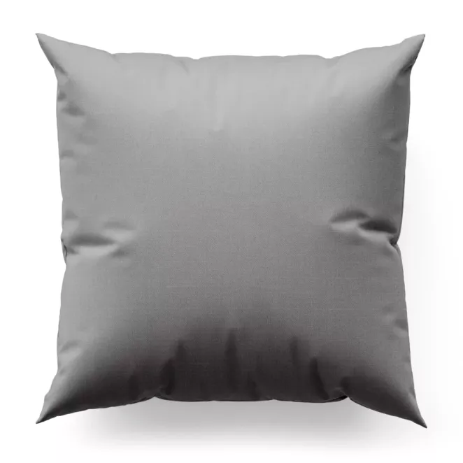 Poszewka szyta srebrna z ekologicznej tkaniny o naturalnym splocie