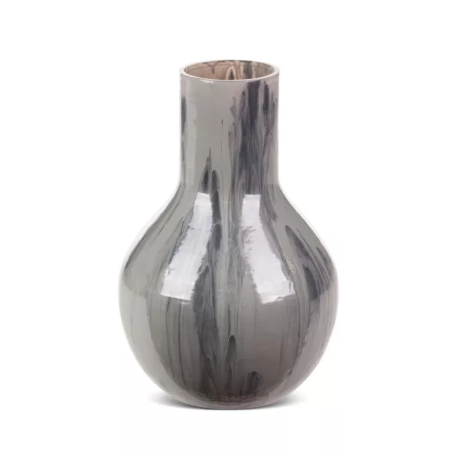 Wazon CALEN ze szkła artystycznego z nieregularnym wzorem farby