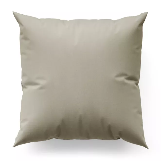 Poszewka szyta jasnobeżowa z gładkiej tkaniny typu blackout