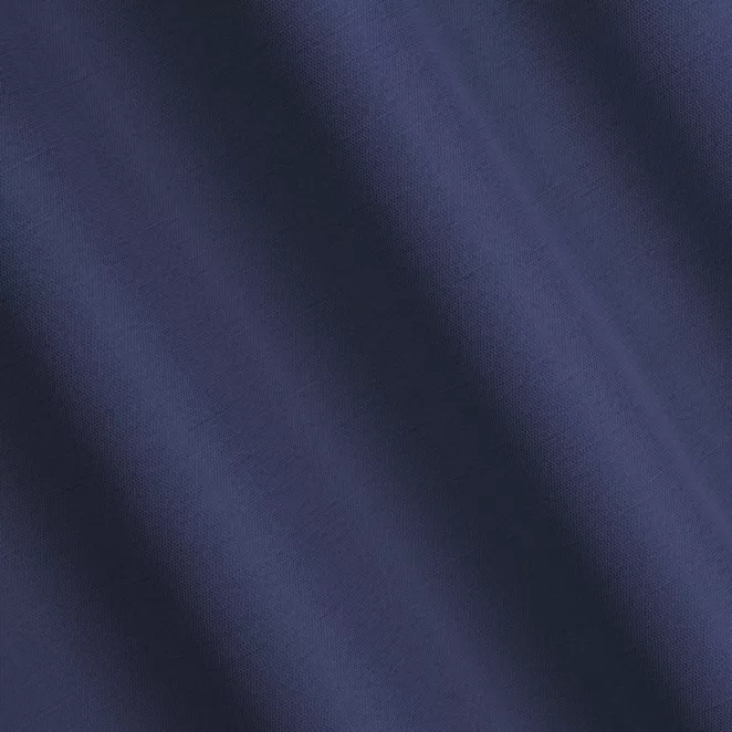 H84/5 Zasłona szyta na taśmie 5 cm STILLO granatowa o naturalnym charakterze, z widocznym, ozdobnym splotem