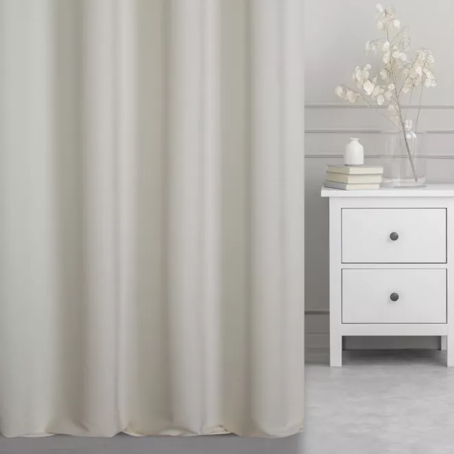 Zasłona szyta na taśmie 5 cm ciemnokremowa z gładkiego, matowego welwetu