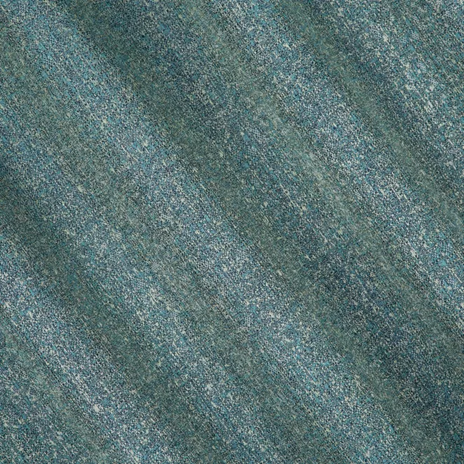 R168/3 Zasłona szyta na taśmie 5 cm turkusowa z miękkiej tkaniny z widocznym ozdobnym splotem